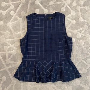 J. Crew sleeveless top. Blue.  Size 8